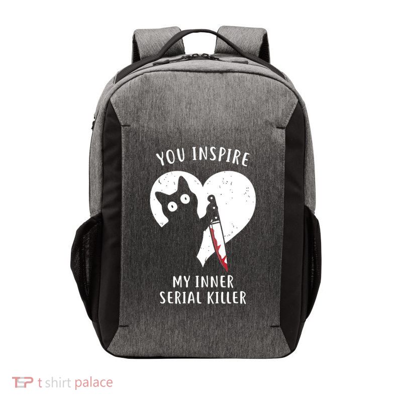 You Inspire My Inner Serial Killer Funny Cat Vector Backpack