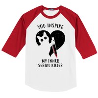 You Inspire My Inner Serial Killer Funny Cat Baseball Sleeve Shirt