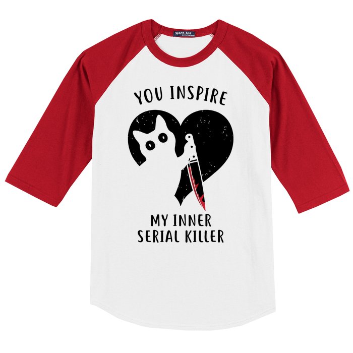 You Inspire My Inner Serial Killer Funny Cat Baseball Sleeve Shirt