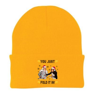 You Just Fold It Funny Cheese Xmas Sweater Knit Cap Winter Beanie