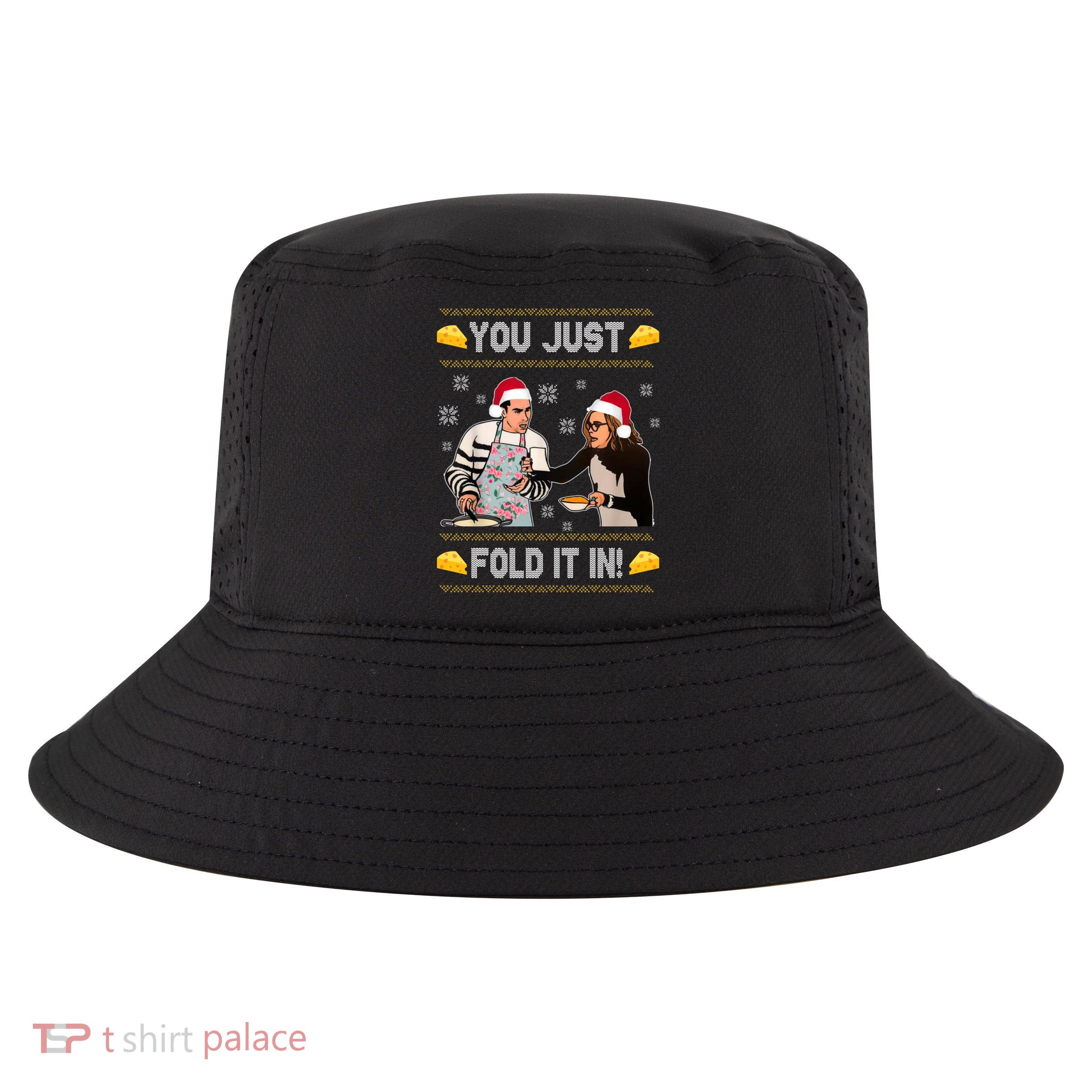 You Just Fold It Funny Cheese Xmas Sweater Cool Comfort Performance Bucket Hat