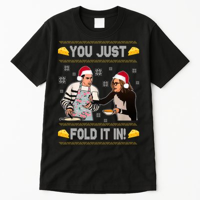 You Just Fold It Funny Cheese Xmas Sweater Tall T-Shirt