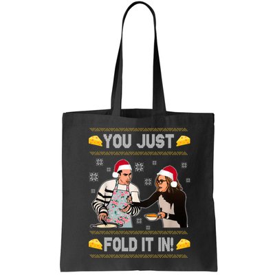 You Just Fold It Funny Cheese Xmas Sweater Bag