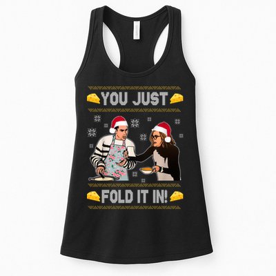 You Just Fold It Funny Cheese Xmas Sweater Womens Tank Top