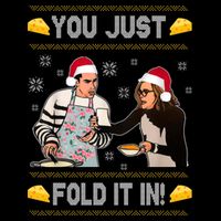 You Just Fold It Funny Cheese Xmas Sweater Baby Bodysuit