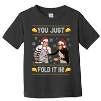 You Just Fold It Funny Cheese Xmas Sweater Toddler T-Shirt