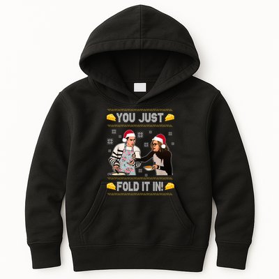 You Just Fold It Funny Cheese Xmas Sweater Kids Hoodie