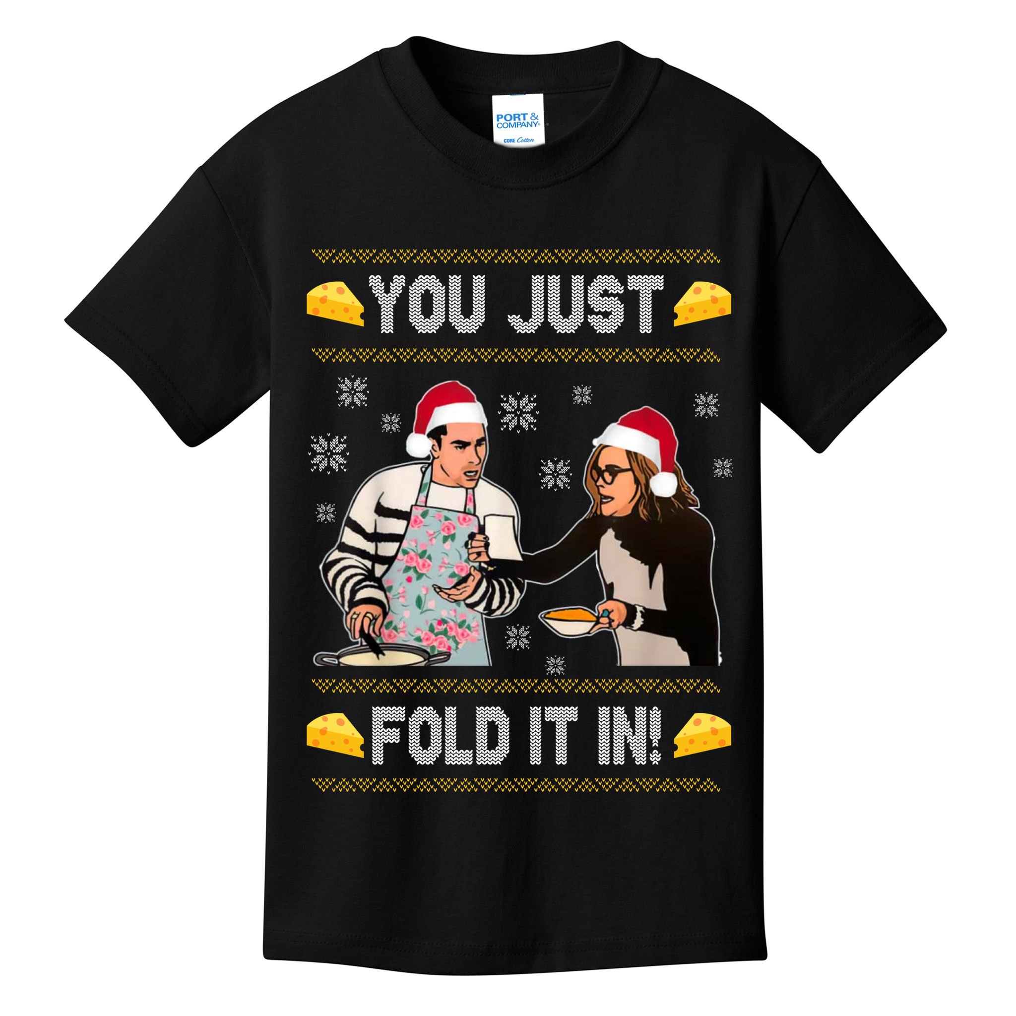 You Just Fold It Funny Cheese Xmas Sweater Kids T-Shirt