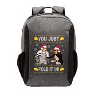 You Just Fold It Funny Cheese Xmas Sweater Vector Backpack