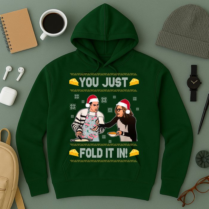 You Just Fold It Funny Cheese Xmas Sweater Hoodie