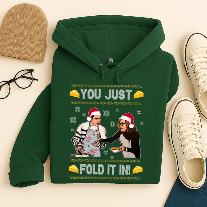 You Just Fold It Funny Cheese Xmas Sweater Hoodie