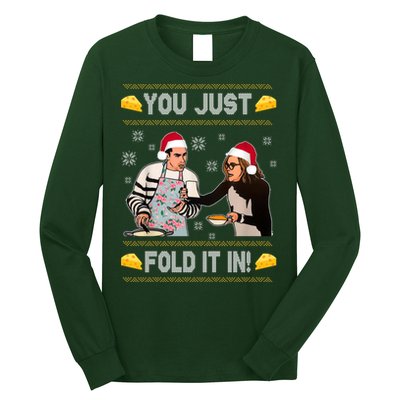 You Just Fold It Funny Cheese Xmas Sweater Long Sleeve Shirt