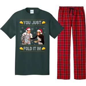 You Just Fold It Funny Cheese Xmas Sweater Pajama Set