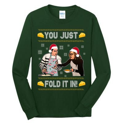 You Just Fold It Funny Cheese Xmas Sweater Tall Long Sleeve T-Shirt