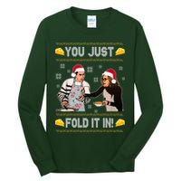 You Just Fold It Funny Cheese Xmas Sweater Tall Long Sleeve T-Shirt