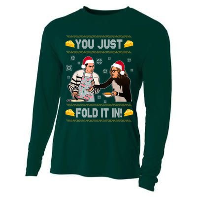 You Just Fold It Funny Cheese Xmas Sweater Cooling Performance Long Sleeve Crew