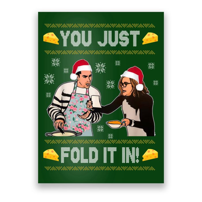 You Just Fold It Funny Cheese Xmas Sweater Poster