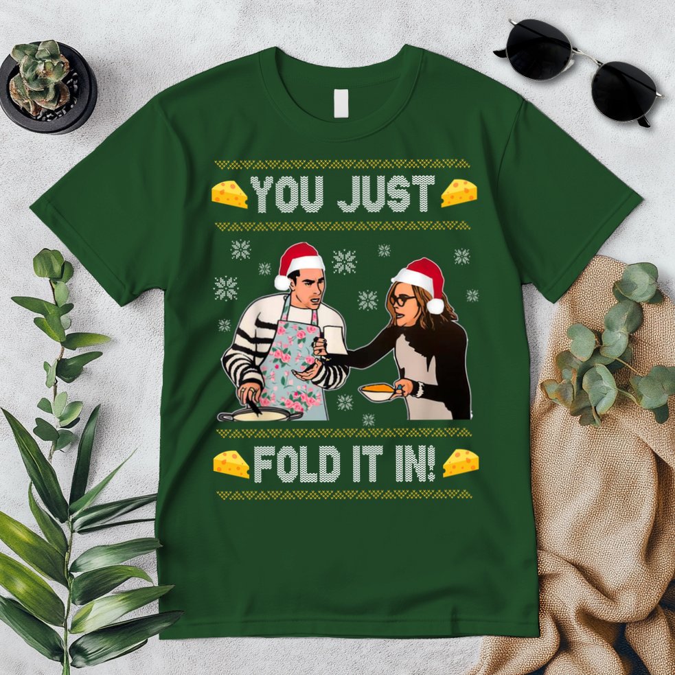 You Just Fold It Funny Cheese Xmas Sweater Premium T-Shirt