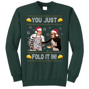 You Just Fold It Funny Cheese Xmas Sweater Tall Sweatshirt