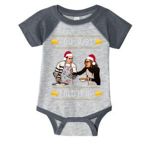 You Just Fold It Funny Cheese Xmas Sweater Infant Baby Jersey Bodysuit