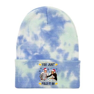 You Just Fold It Funny Cheese Xmas Sweater Tie Dye 12in Knit Beanie