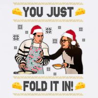 You Just Fold It Funny Cheese Xmas Sweater Garment-Dyed Sweatshirt
