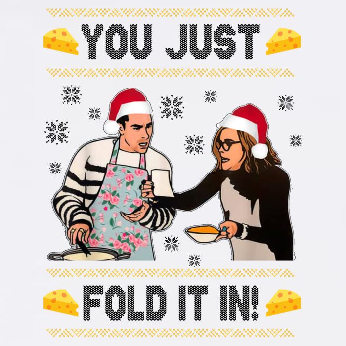 You Just Fold It Funny Cheese Xmas Sweater Garment-Dyed Sweatshirt