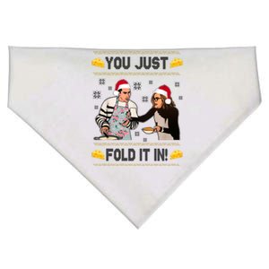 You Just Fold It Funny Cheese Xmas Sweater USA-Made Doggie Bandana