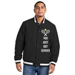 You Just Got Served Insulated Varsity Jacket