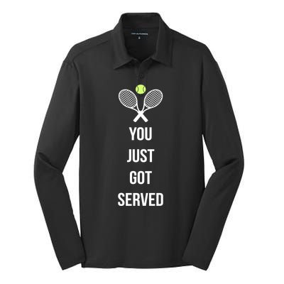 You Just Got Served Silk Touch Performance Long Sleeve Polo