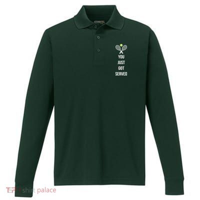 You Just Got Served Performance Long Sleeve Polo