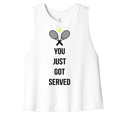 You Just Got Served Women's Racerback Cropped Tank