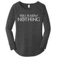 You Know Nothing Women's Perfect Tri Tunic Long Sleeve Shirt