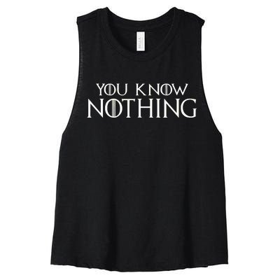 You Know Nothing Women's Racerback Cropped Tank