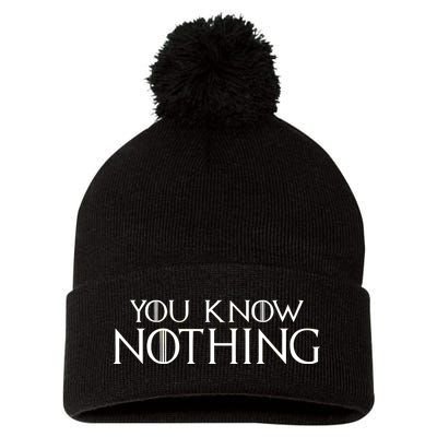 You Know Nothing Pom Pom 12in Knit Beanie