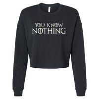 You Know Nothing Cropped Pullover Crew