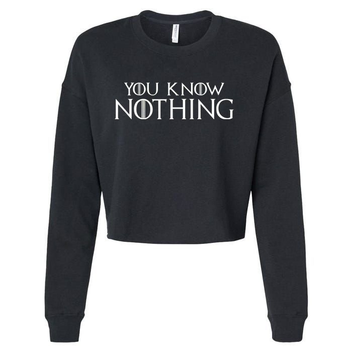 You Know Nothing Cropped Pullover Crew