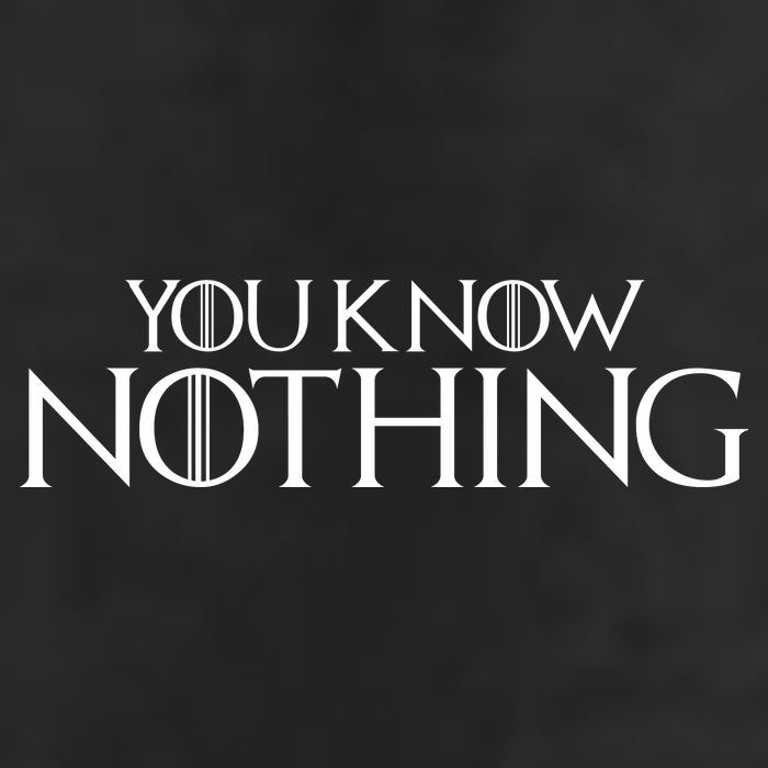 You Know Nothing GOT 7 Panel Mesh Trucker Snapback Hat