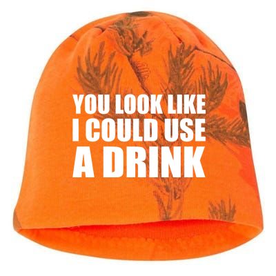 You Look Like I Can Use A Drink Kati - Camo Knit Beanie