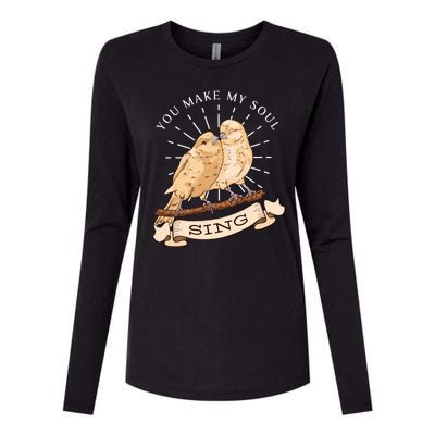 You Make My Soul Sing Bird Womens Cotton Relaxed Long Sleeve T-Shirt