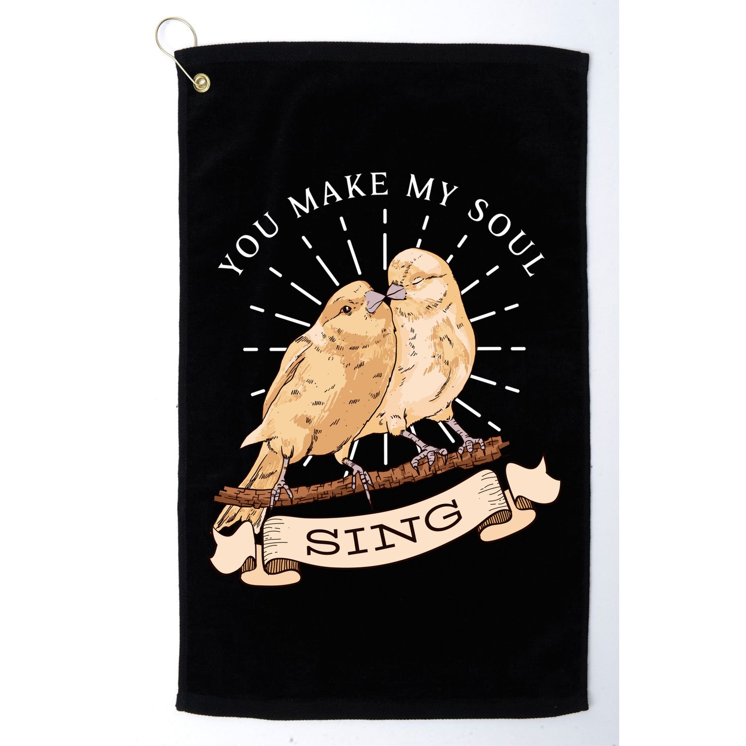 You Make My Soul Sing Bird Golf Towel
