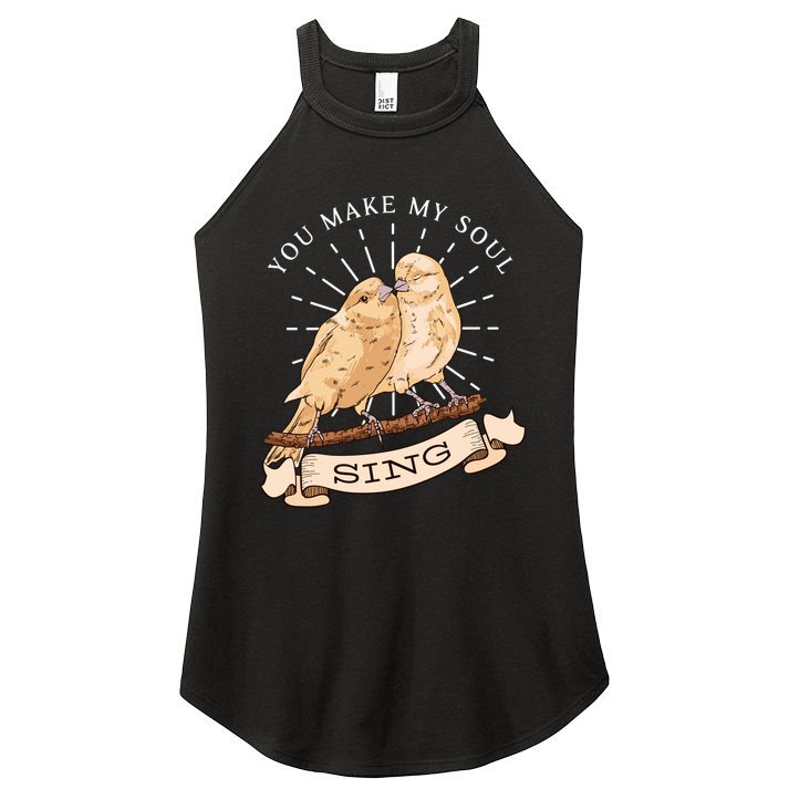 You Make My Soul Sing Bird Women's Perfect Tri Rocker Tank