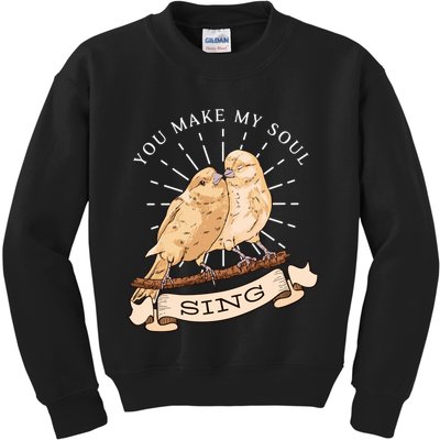 You Make My Soul Sing Bird Kids Sweatshirt