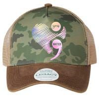 You Matter Don't Let Your Story End Semicolon Legacy Tie Dye Trucker Hat