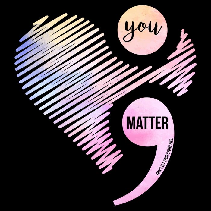 You Matter Don't Let Your Story End Semicolon T-Shirt