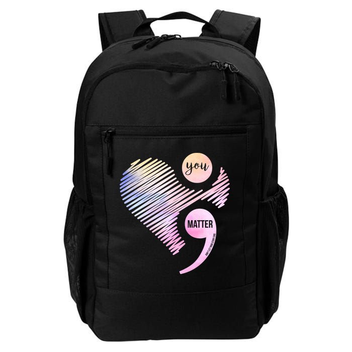 You Matter Don't Let Your Story End Semicolon Backpack