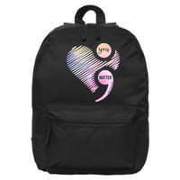 You Matter Don't Let Your Story End Semicolon 16 in Basic Backpack