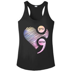 You Matter Don't Let Your Story End Semicolon Ladies PosiCharge Competitor Racerback Tank