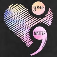 You Matter Don't Let Your Story End Semicolon 25L Jumbo Tote