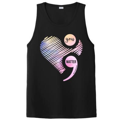 You Matter Don't Let Your Story End Semicolon PosiCharge Competitor Tank